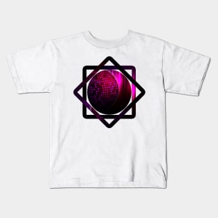 Disco Ball Abstract Design Graphic Typography White Design Kids T-Shirt